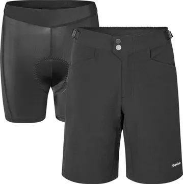 GripGrab Flow 2in1 Technical Cycling Shorts (dam)
